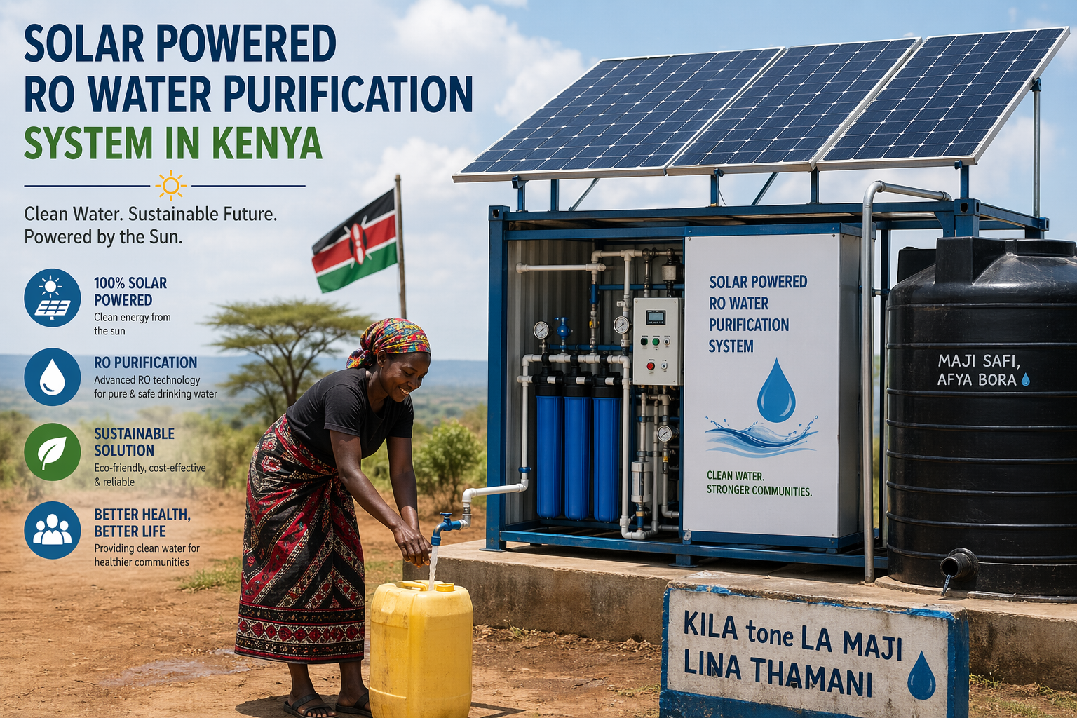 Solar Powered RO Water Purification Systems in Kenya